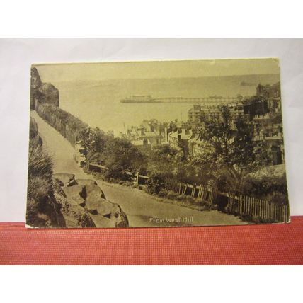 FROM WEST HILL, HASTINGS, SUSSEX. used antique postcard by B & R. Ltd. 1919 pm =