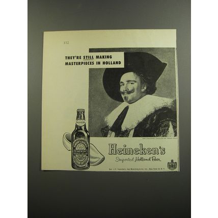 1952 Heineken's Beer Advertisement - The Laughing Cavalier by Frans Hals