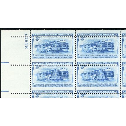 1006, Mint NH 3¢ Misperfed Error Sheet of 50 Stamps Locomotive - Stuart Katz