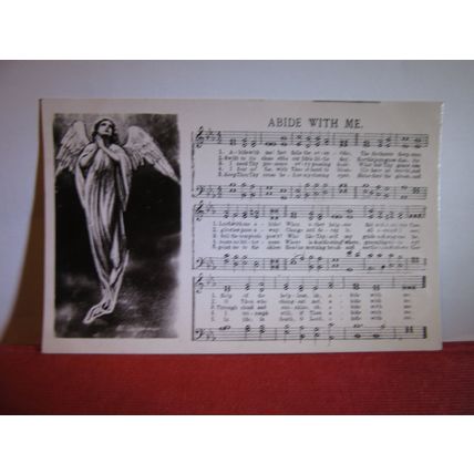 ABIDE WITH ME unused antique postcard RP by Reid Bros. /