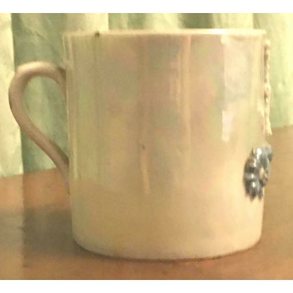 Baby Cup with raised "Baby and flowers" Germany Motto China - Antique
