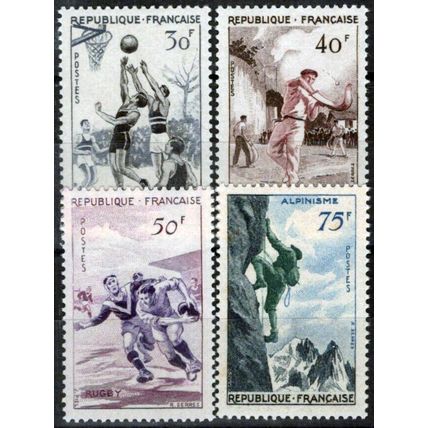 ZAYIX France 801-804 MNH Sports Games Basketball Rugby Pelota 051023SM127