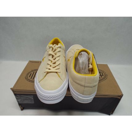 New Mens 11.5 Converse One Star Suede OX Vanilla Solar Power Shoes $80 159814C
