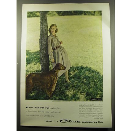 1959 Celanese Arnel Advertisement - Dress by Anne Fogarty