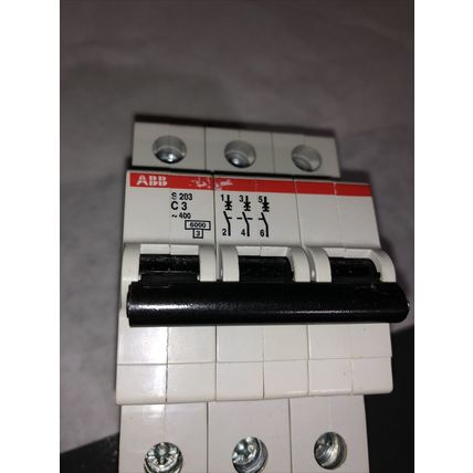 ABB S203-C3, 2CD S253 001 R0034, S 203 C3 CIRCUIT BREAKER,FG