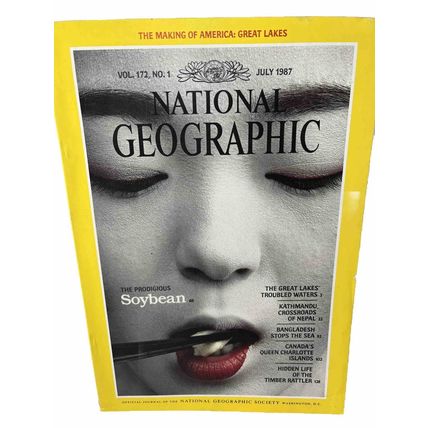 National Geographic Magazine July 1987 Soybean Vintage Collectable g