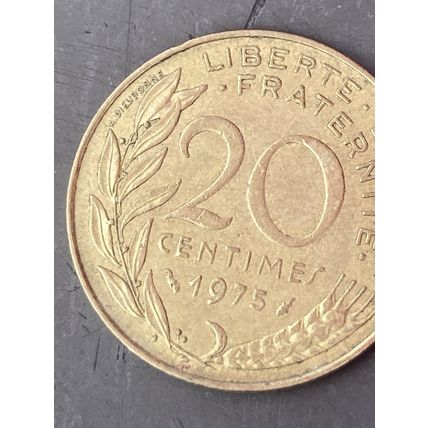 Umlaufmünze Frankreich 20 Centimes 1975