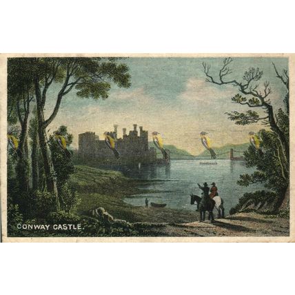 Conway Castle, N Wales, Rare DG & G, Germany, Postcard, 1909