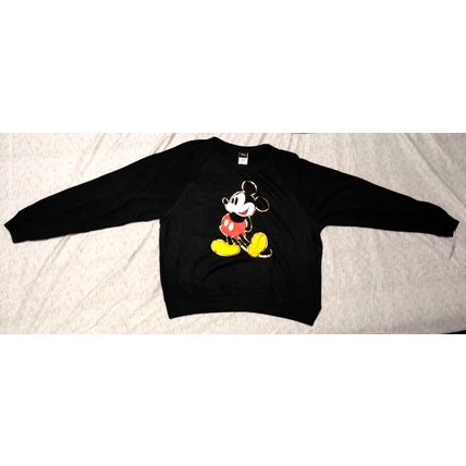Disney Mickey Mouse Graphic Soft/Lightweight Sweatshirt Women's /Juniors' L Blk