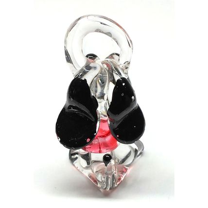 Vintage Lucite 1.75" Beagle Snoopy Dog Christmas Ornament Charm Figurine 1970's
