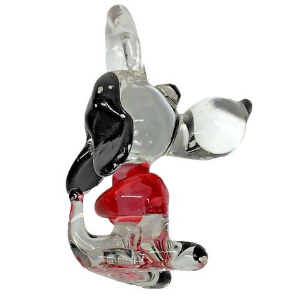 Vintage Lucite 1.75" Beagle Snoopy Dog Christmas Ornament Charm Figurine 1970's