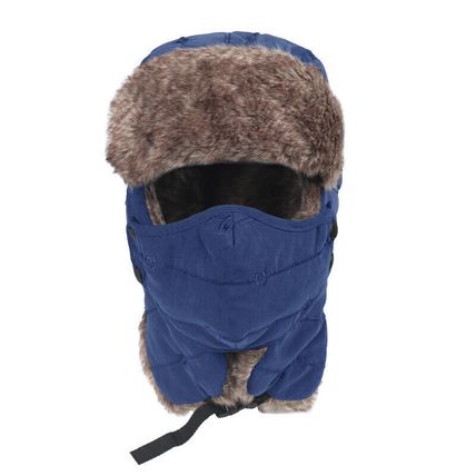 Men Ushanka Hat Russian Ski With Earflaps Windproof Mask Women Warm Winter Hat