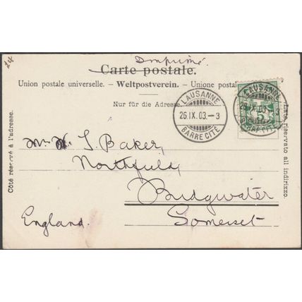 Ouchy, Lausanne, Vaud, 1903 - Burgy CPA