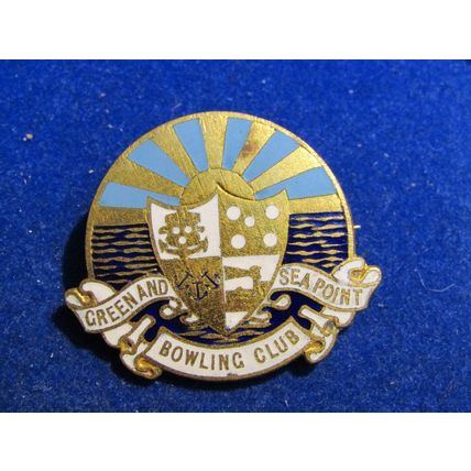 Green and Sea Point Bowling Club Cape Town Soth Africa Badge (c12)