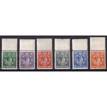 St Lucia KGVI 1938-48 Short Run Within SG128a/133 Mint MNH