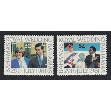 Bahamas Charles and Diana Royal Wedding 2v 1981 MNH SG#586-597 MI#480-481