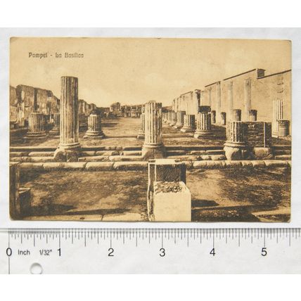 vintage postcard Pompei, La Basilica