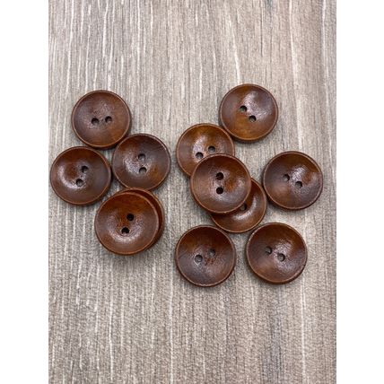 20mm Brown Wooden Buttons 2 Hole Oval Sewing Knitting Cardigan Handmade Clothing