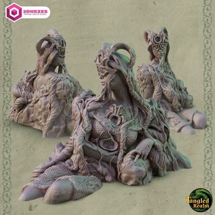 Statue of Fallen Goddess wargame rpgbroken statue figure wargame terrain piece