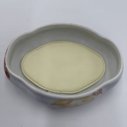 Vintage L.J Pearson Porcelain Painted Art Hummingbird Nest Trinket Box