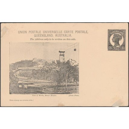 View of Works, Mount Morgan, Queensland, c.1890s - Postal Stationery Postcard