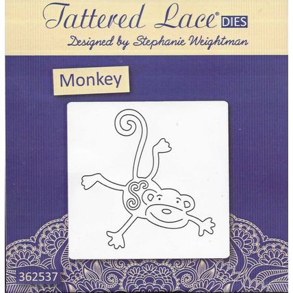 Monkey Die. Tattered Lace. Die Cutting Cardmaking Scrapbooking Crafts