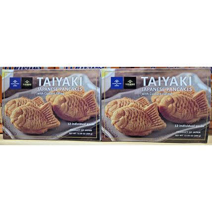 Tayaki Japanese Pancake with Custard Filling 12 Packs 12.69oz 360g (2 Boxes)