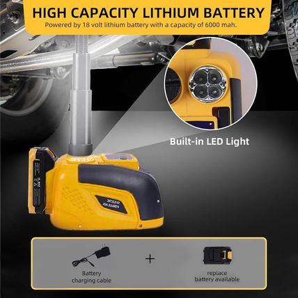 STANDTALL Electric Car Jack Hydraulic Cordless Remote Control 5 Ton 18V Automati
