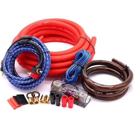 0 Gauge Amp Wiring Kit,3000 Watt Amplifier Sub Installation Kit Make Connections