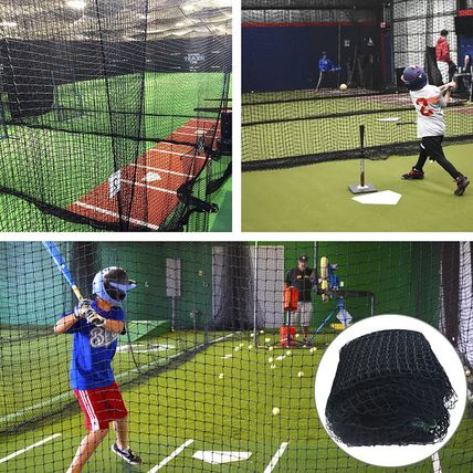 Kapler Baseball Batting Cage Netting, Heavy-Duty Sports Barrier Nets 30X 12Ft,Po