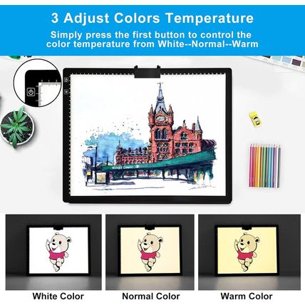 A3 Light Pad, Rechargeable Light Board for Diamond Painting, Tracing Light Box w