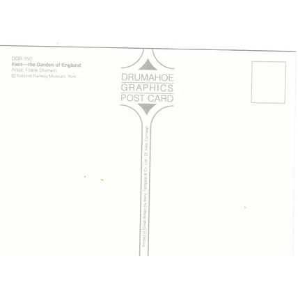 RAIL ADVERTISING B.R. KENT GARDEN OF ENGLAND CARD NO DRG 150 INC UK POSTAGE