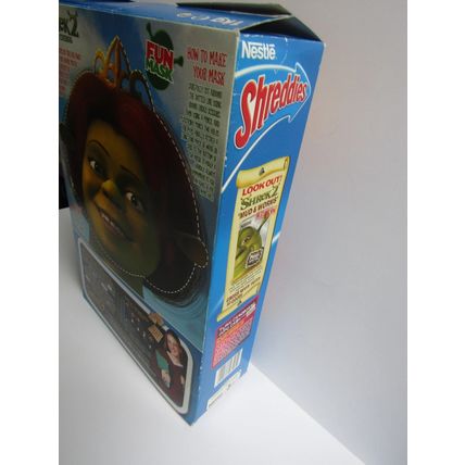 Nestle Shreddies 2004 Cereal Box Empty Shrek 2 FIONA Fun Mask