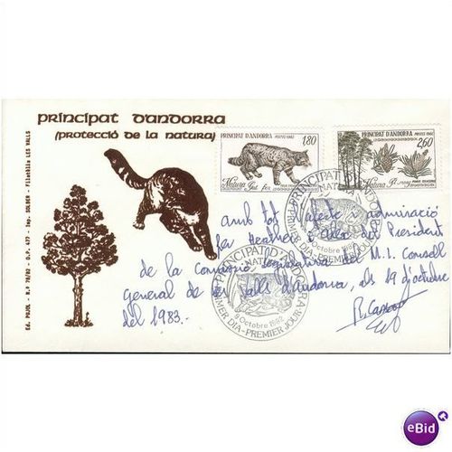 Andorra FDC 1982 - SG F325-F326 - Proteccio de la natura