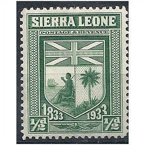 Sierra Leone 1933 SG168 1/2d Green Mounted Mint . .