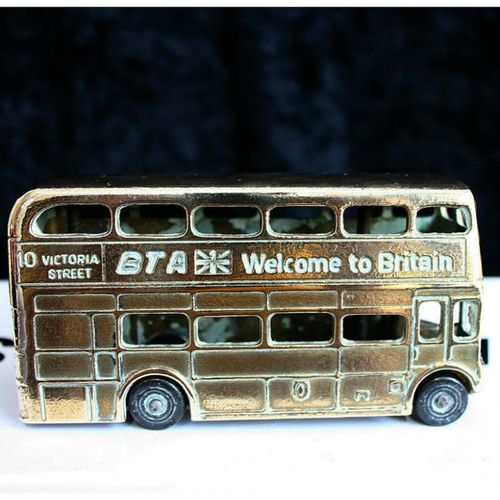 Vintage Collectible Brass Bus