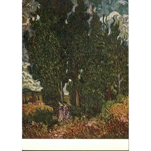 Netherlands Postcard - Vincent Van Goch (1853-1890) Cypressen, 1890