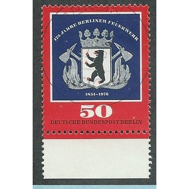 BERLIN - 1976 50pf '125TH ANN OF BERLIN FIRE SERVICE ' FINE USED (EBID42-348)