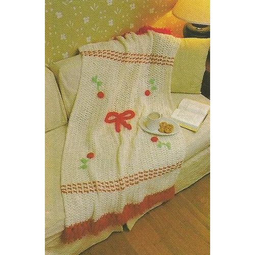 Crochet Afghan Pattern Roses & Ribbons