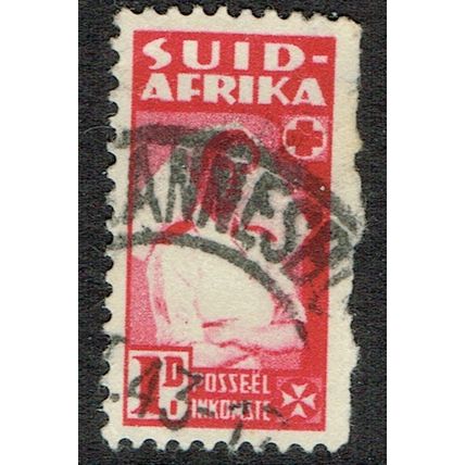 South Africa 1942 War Effort 1d Carmine SG98 FU