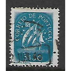 PORTUGAL 1943 CARAVEL 3E.50 BLUE SG 953 FINE USED#