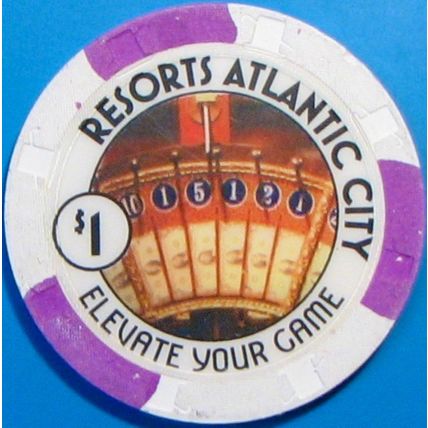 Resorts. $1 Casino Chip. Atlantic City, NJ. T58.