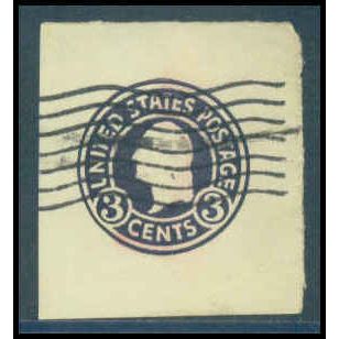 Used U437 2c George Washington Fine Cut Square WA3008