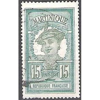 Martinique 1922 Michel 87 O Cote (2004) 0.40 € Femme locale Cachet rond