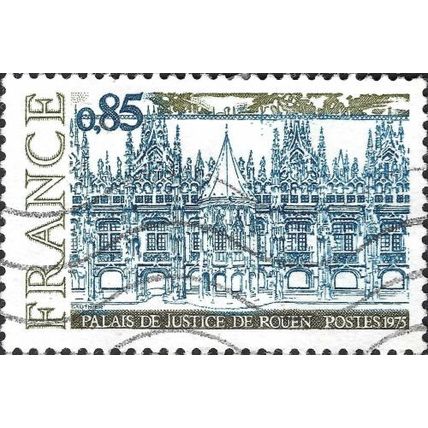 FRANCE, Palais de Justice, Rouen, blue 1975, 0.75F