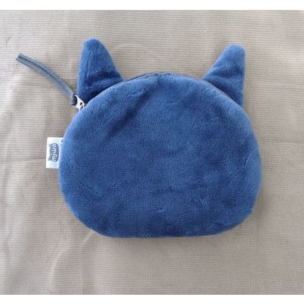 Blue Cat Coin Purse Change Pouch Zipper p05