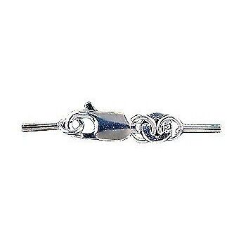 Sterling Silver Crimp set with 9 mm Lobster Claw and ID findings