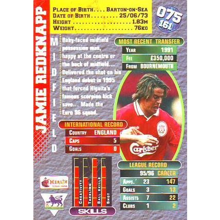 Merlin Premier Gold English Premier League 1996/97 Jamie Redknapp
