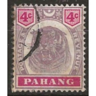 Pahang 1895 SG15 4d Dull Purple & Carmine Fine Used ..