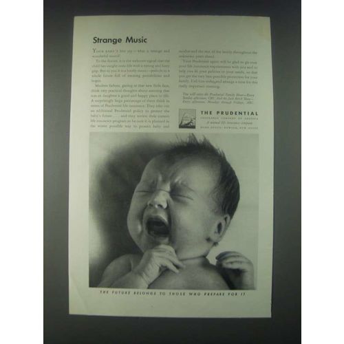 1946 Prudential Insurance Ad - Strange Music